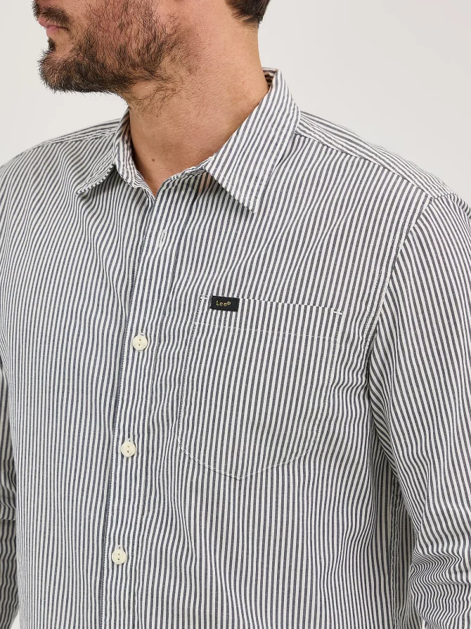 Men's Extreme Motion All Purpose Stripe Button Down Shirt - Image 3