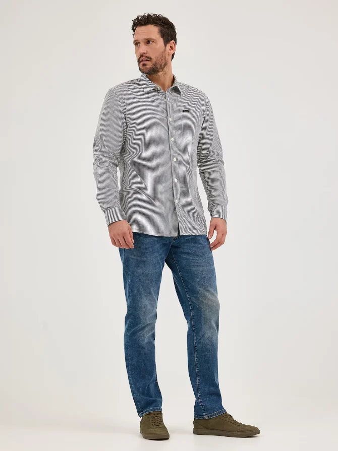 Men's Extreme Motion All Purpose Stripe Button Down Shirt - Image 4