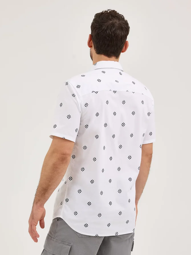 Men's Extreme Motion All Purpose Short Sleeve Print Button Down Shirt - Image 2