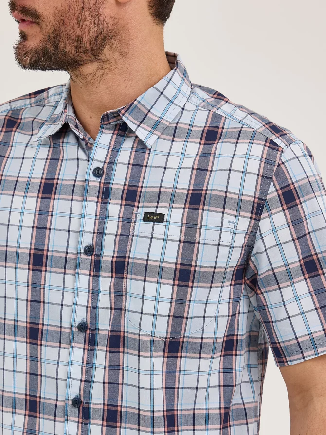 Men's Extreme Motion All Purpose Short Sleeve Plaid Button Down Shirt - Image 3