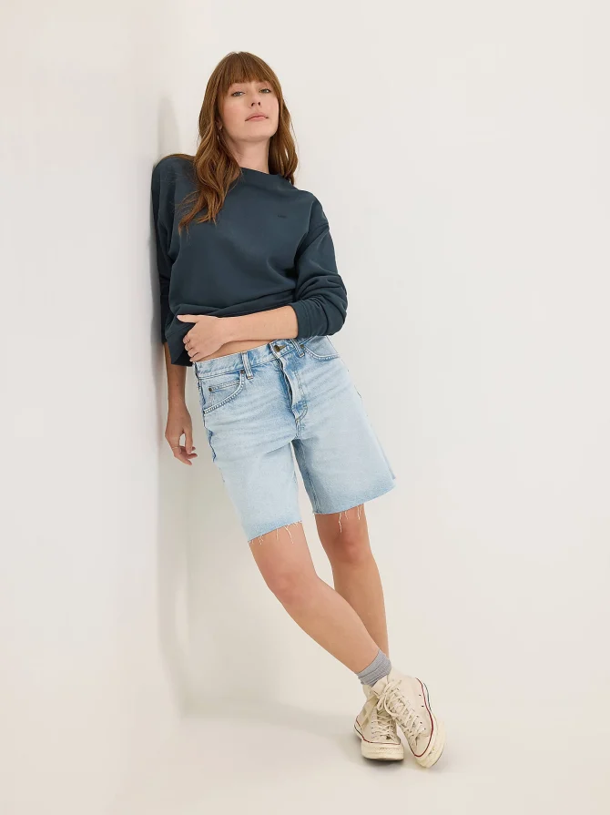 Women's Button Fly Slouch Bermuda - Image 2