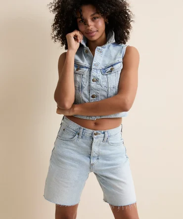 Women's Button Fly Slouch Bermuda