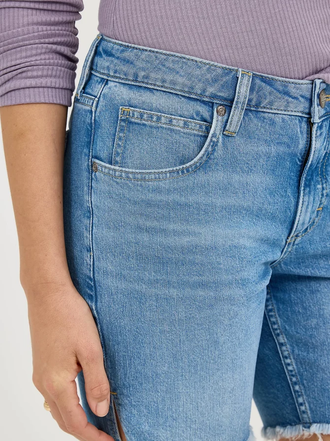 Women's Legendary Frayed Hem Side Slit Short - Image 6