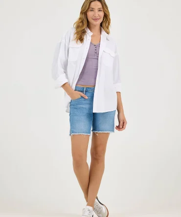 Women's Legendary Frayed Hem Side Slit Short