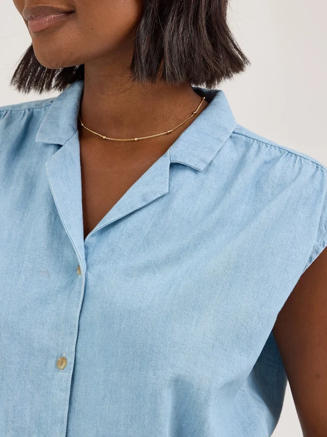 Women's Legendary Cap Sleeve Button Down Shirt - Image 3