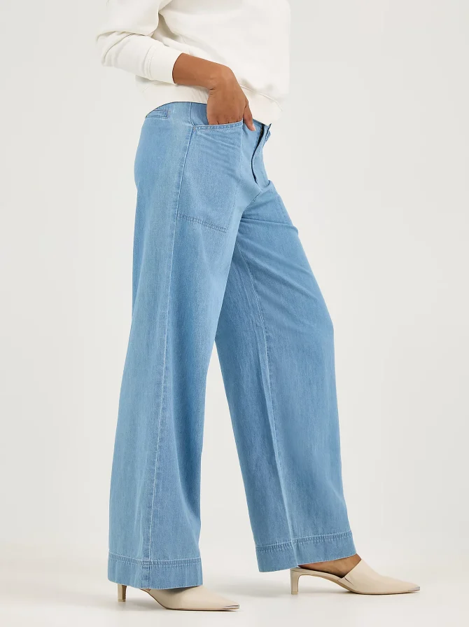 Women's Legendary High Rise Drapey Trouser Jean - Image 5