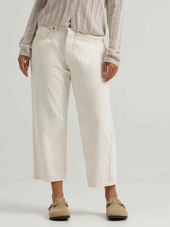 Women's Loose Crop Button-Fly Jean - Image 2