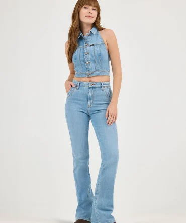 Women's High Rise Double Side Seam Bootcut Jean