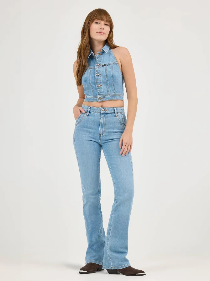 Women's High Rise Double Side Seam Bootcut Jean