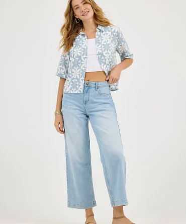 Women's Legendary Wide Leg Crop Jean