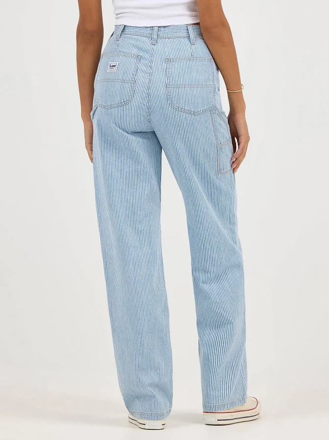 Women's Railroad Stripe Utility Carpenter Pant - Image 4
