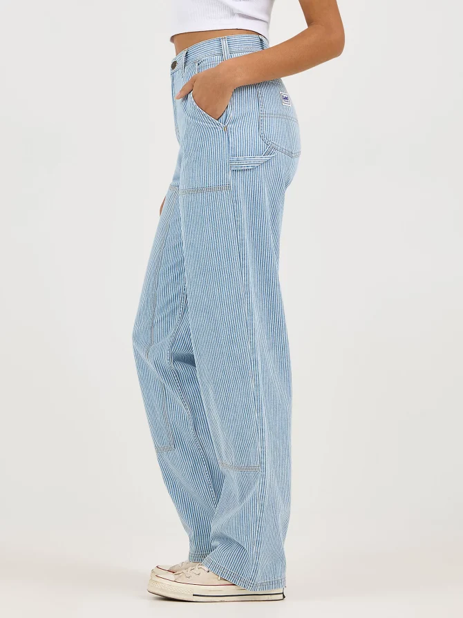 Women's Railroad Stripe Utility Carpenter Pant - Image 5