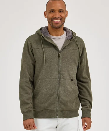 Men's Water Resistant Hooded Sherpa Jacket