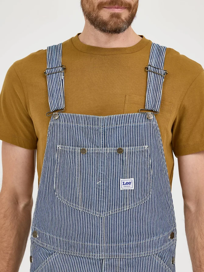 Men's Railroad Stripe Workwear Bib Overall - Image 4