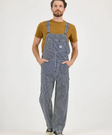 Men's Railroad Stripe Workwear Bib Overall