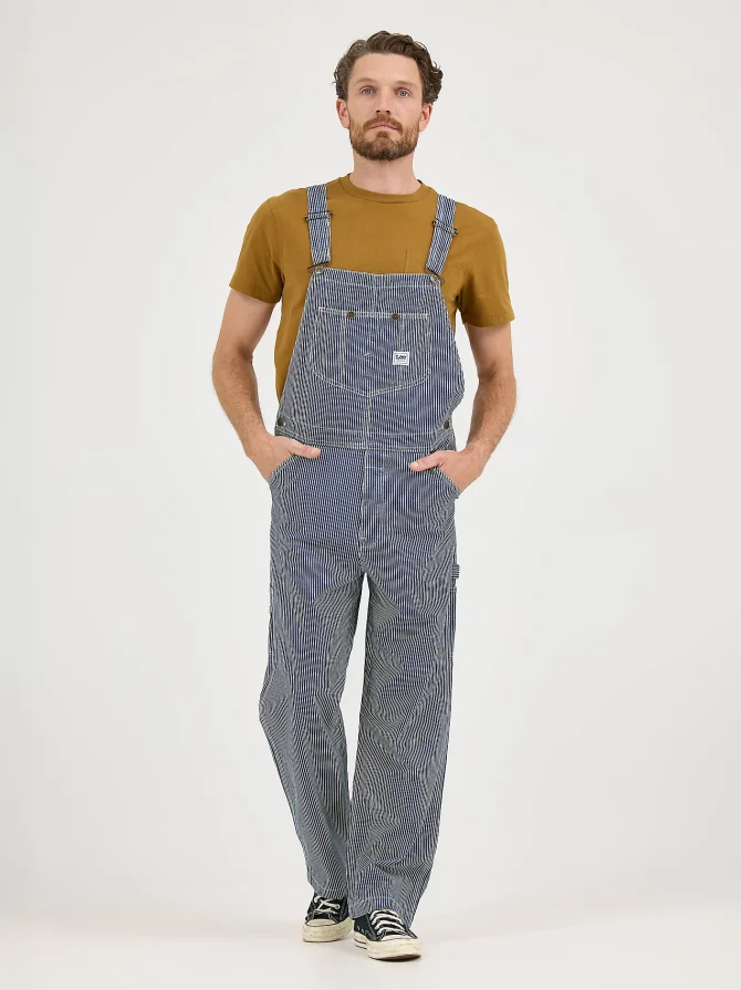Men's Railroad Stripe Workwear Bib Overall