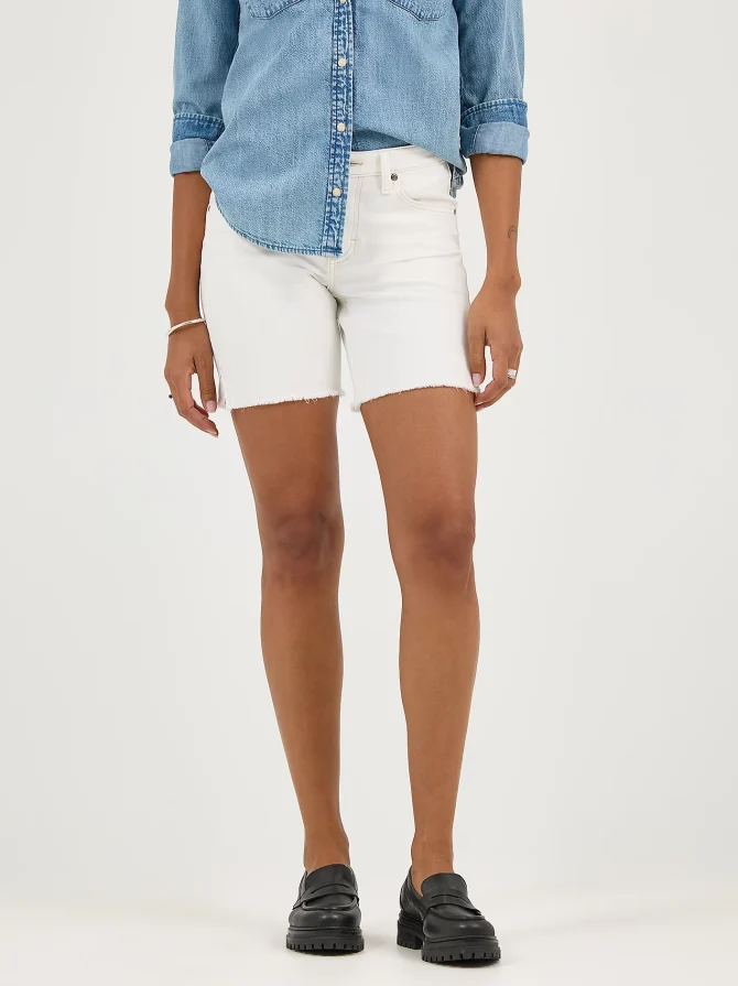 Women's Legendary Frayed Hem Side Slit Short - Image 2
