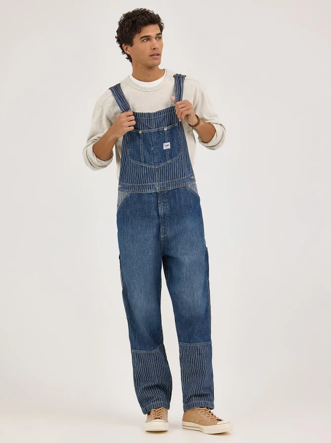 Men's Patchwork Slouch Bib Overall - Image 4