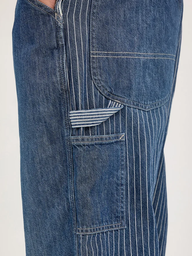 Men's Patchwork Slouch Bib Overall - Image 5