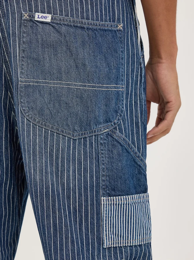Men's Patchwork Slouch Bib Overall - Image 7