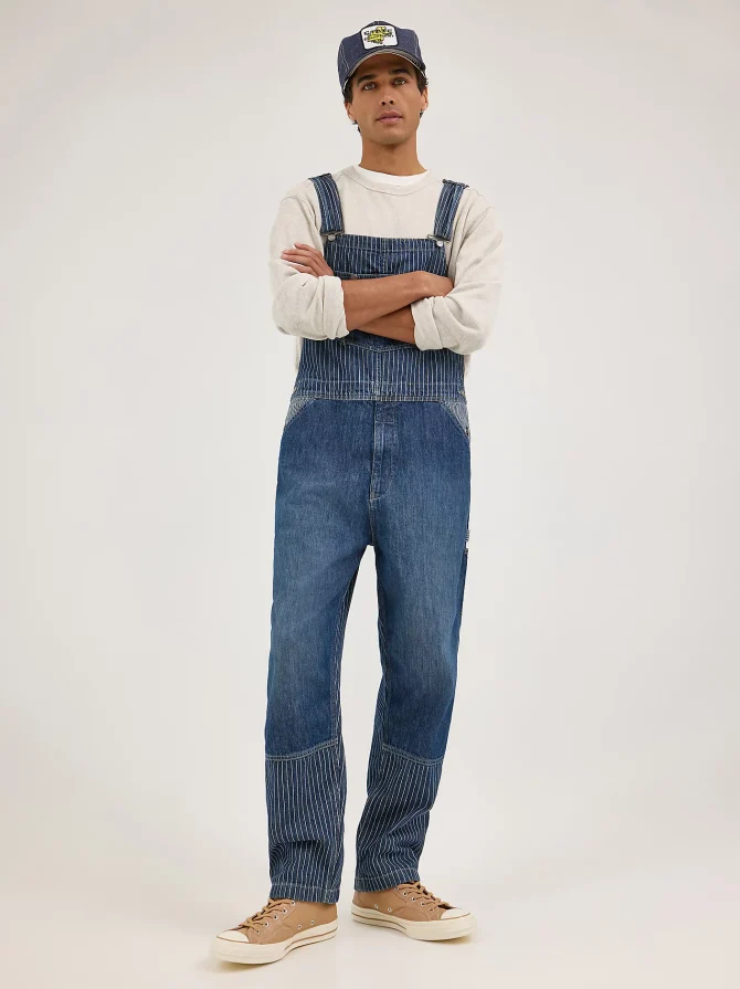 Men's Patchwork Slouch Bib Overall