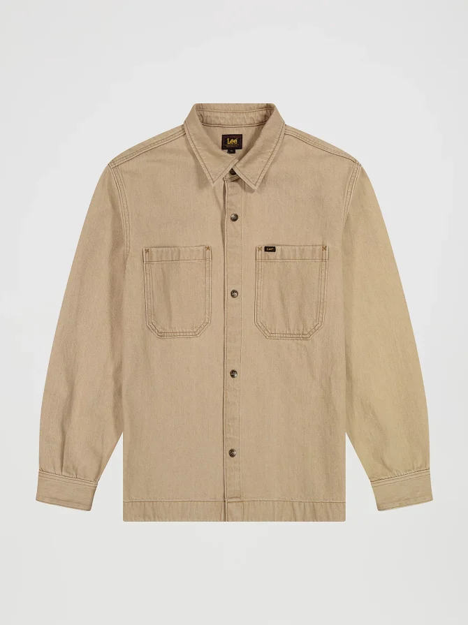 Men's Double Pocket Snap Front Overshirt - Image 5