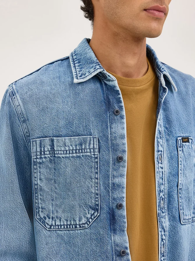Men's Engineer Button Down Overshirt - Image 4