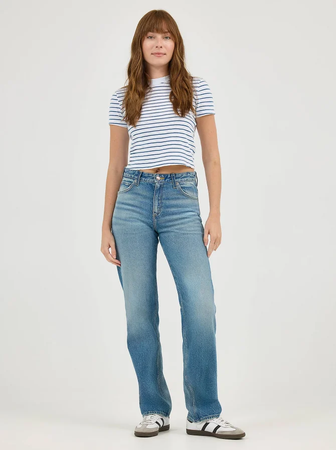 Women's Fitted Crop Logo Tee - Image 2