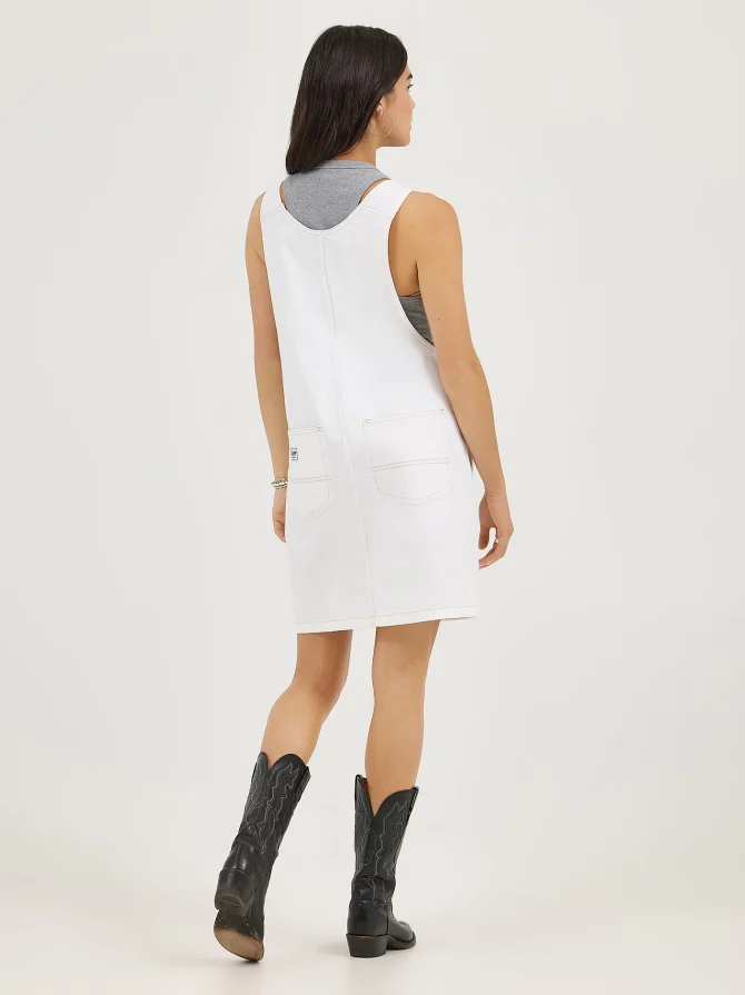 Women's Loose Bib Denim Overall Dress - Image 2
