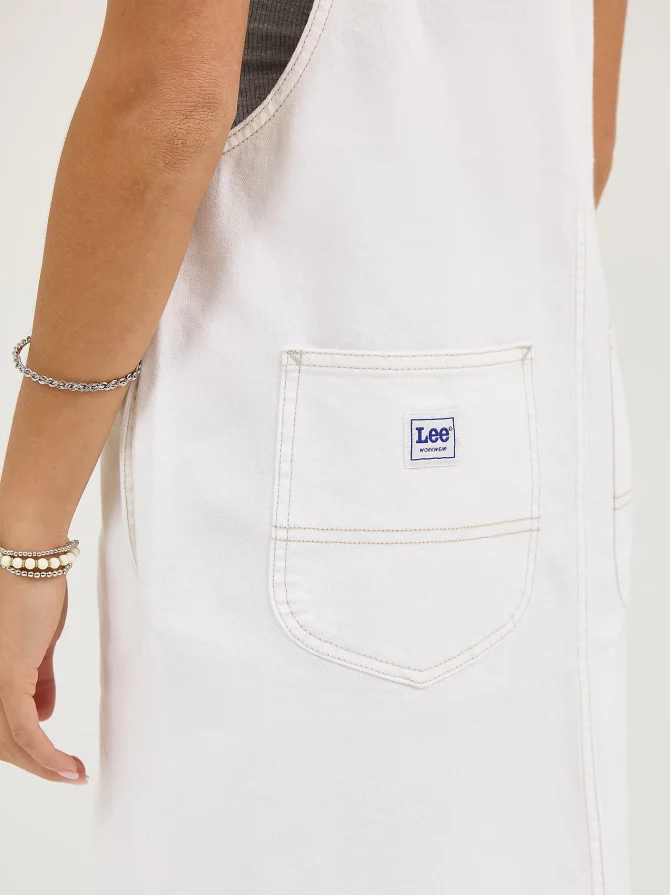 Women's Loose Bib Denim Overall Dress - Image 5