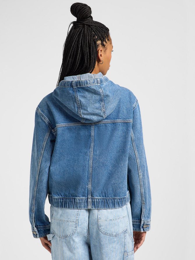 Women's Light Weight Denim Utility Jacket - Image 3