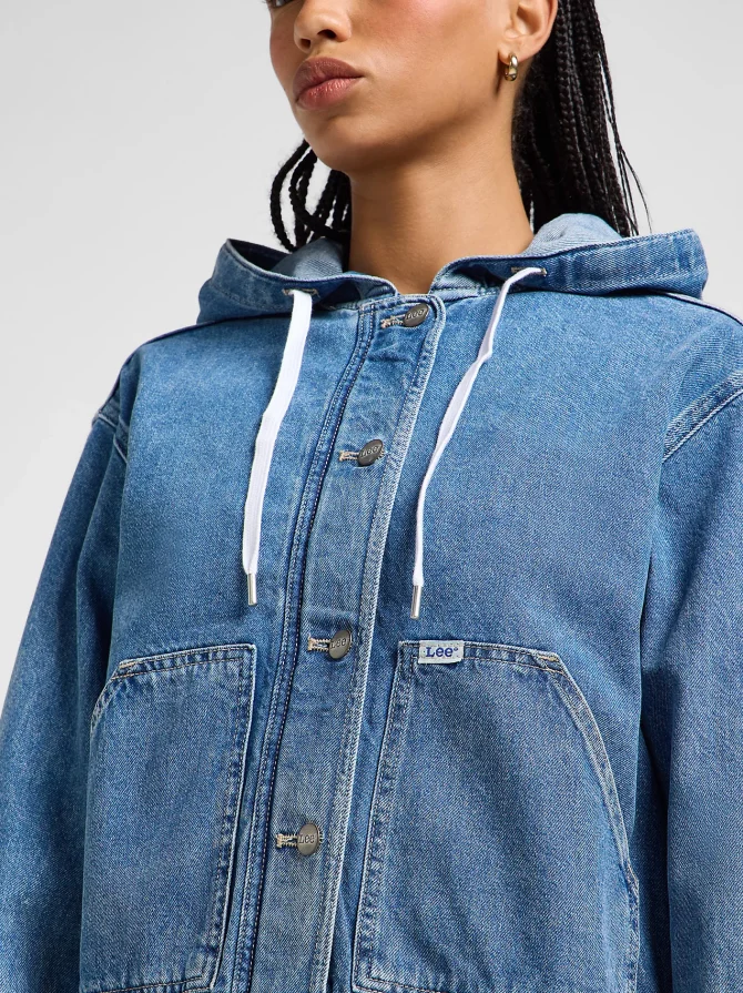 Women's Light Weight Denim Utility Jacket - Image 5