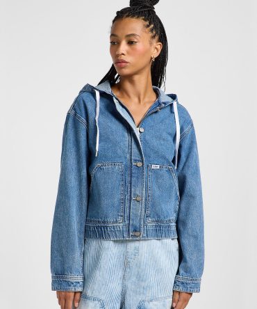 Women's Light Weight Denim Utility Jacket