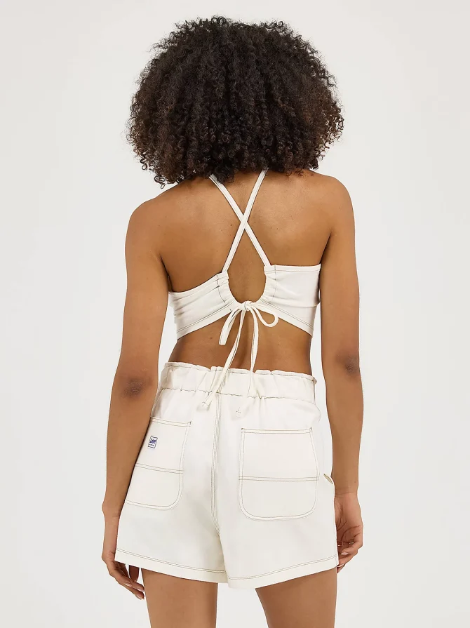 Women's Backless Tie Halter Tank - Image 4