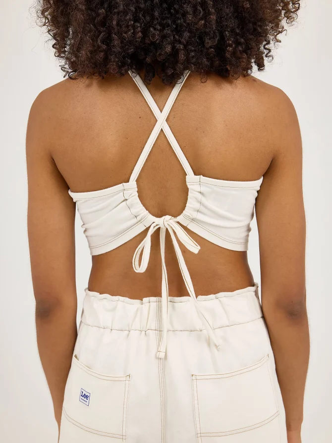 Women's Backless Tie Halter Tank - Image 5