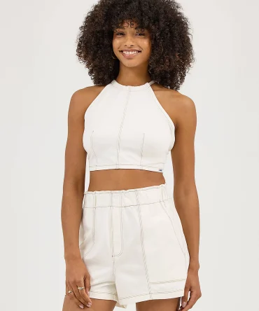Women's Backless Tie Halter Tank