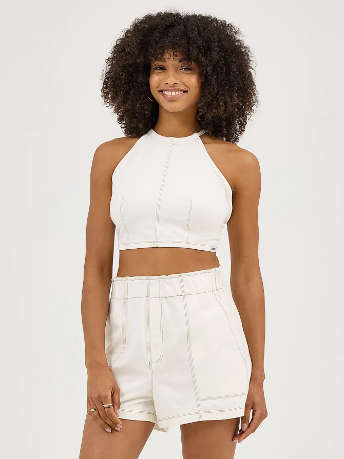 Women's Backless Tie Halter Tank