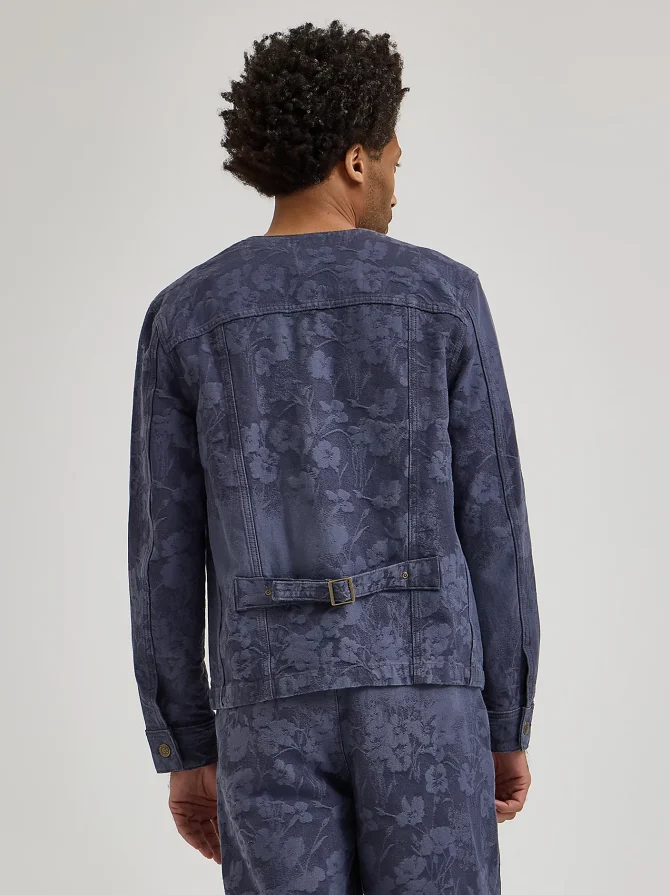 Men's Lee® x Paul Smith Jacquard Collarless Chore Coat - Image 3