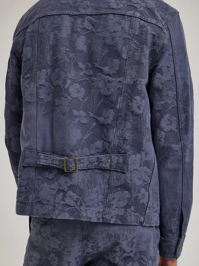 Men's Lee® x Paul Smith Jacquard Collarless Chore Coat - Image 7