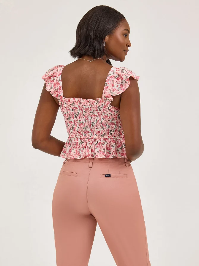 Women's Floral Print Baby Doll Tank - Image 2