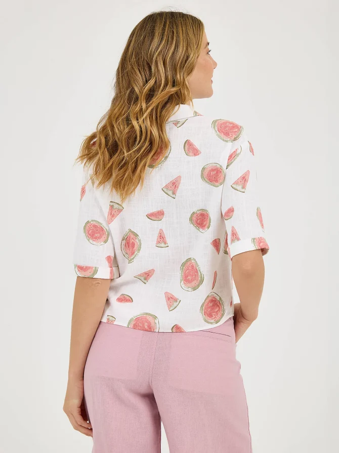 Women's Crop Fit Camp Shirt - Image 2