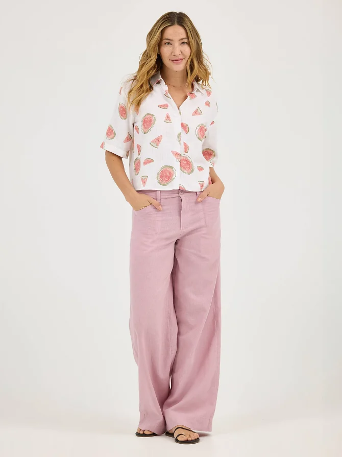 Women's Crop Fit Camp Shirt - Image 4