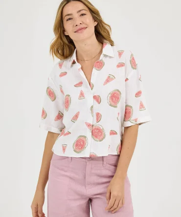 Women's Crop Fit Camp Shirt