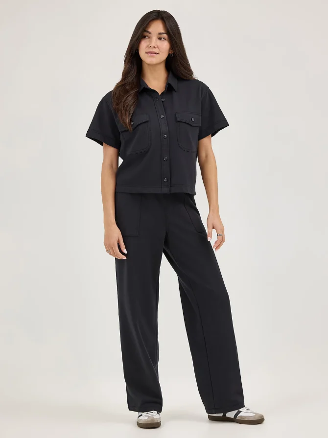 Women's High Rise Loose Utility Drawstring Pant