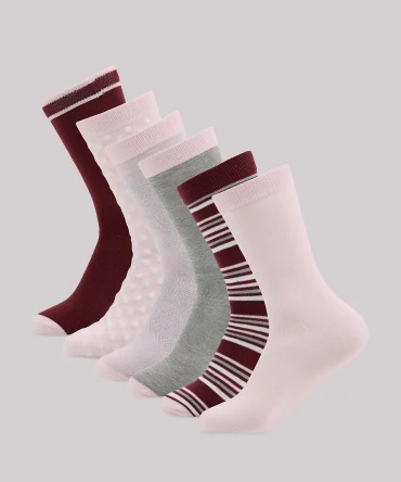 Women's 6-Pack Assorted Crew Socks