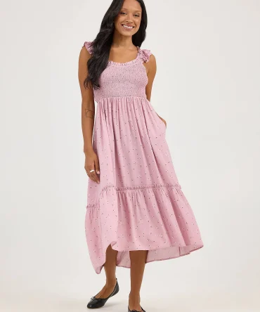 Women's Floral Print Backless Babydoll Dress