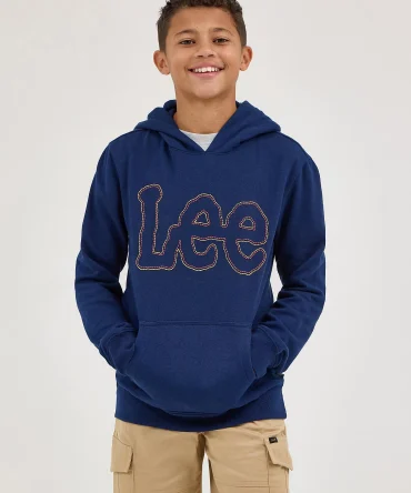 Boy's Popover Fleece Logo Hoodie