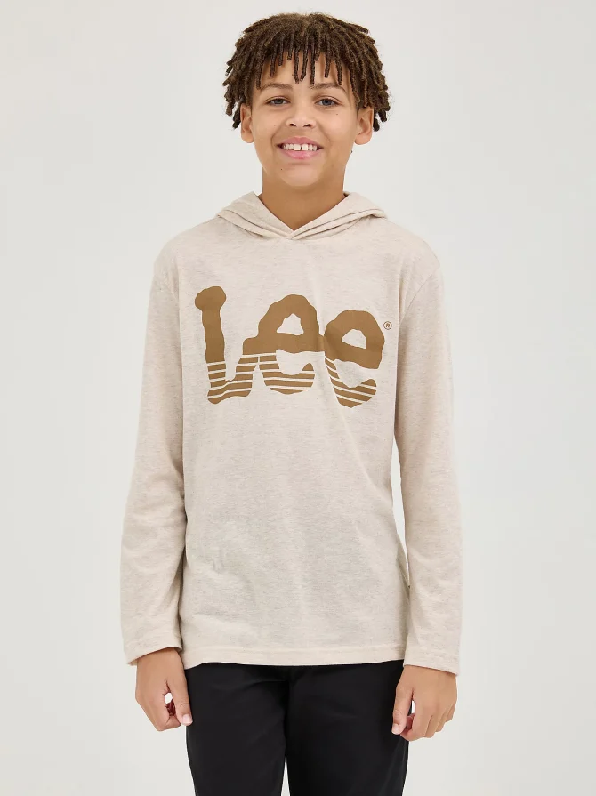 Boy's Stripe Twitch Logo Hoodie Tee
