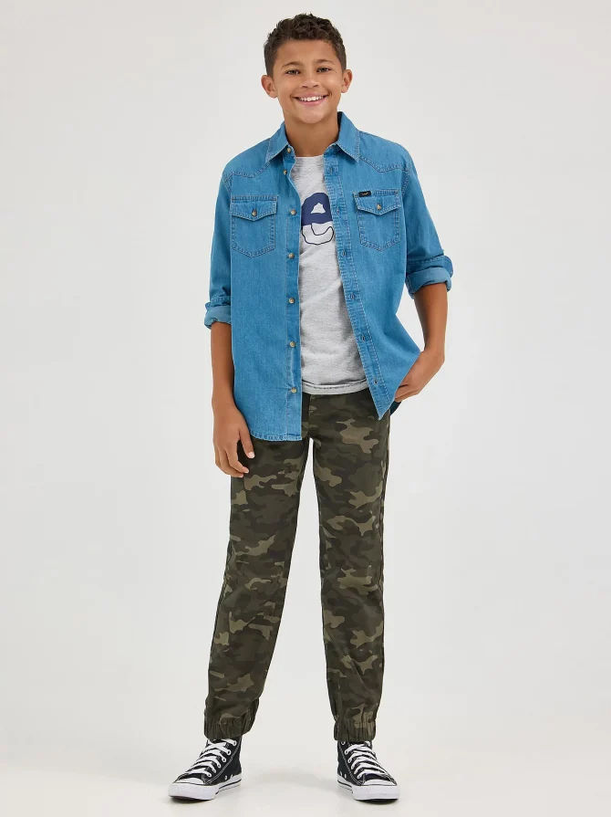 Boy's Western Denim Button Down Shirt - Image 4