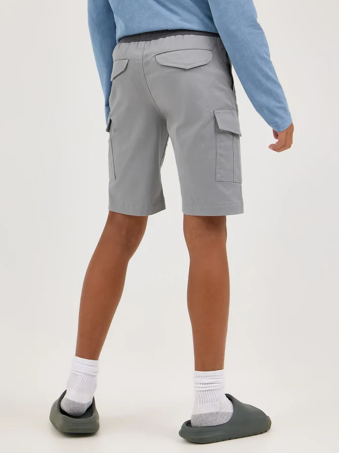 Boy's Rib Stretch Pull On Cargo Short - Image 3